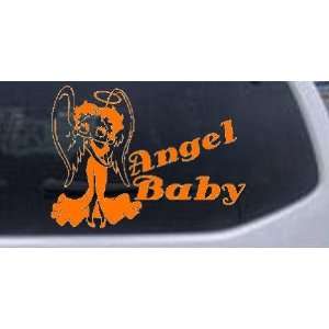 Orange 12in X 16.4in    Betty Boop Angel Baby Cartoons Car Window Wall 