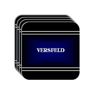 Personal Name Gift   VERSFELD Set of 4 Mini Mousepad Coasters (black 