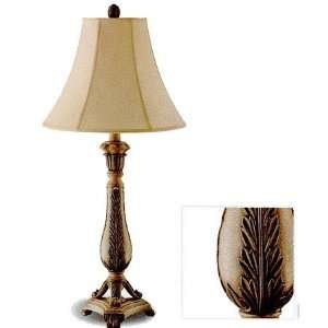   Antique White Crackled Finish Table Desk Lamp Lamps: Home Improvement