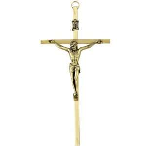 Engraved Brass/Antique Gold Wall Crucifix:  Kitchen 