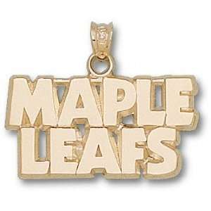  Toronto Maple Leafs 14K Gold MAPLE LEAFS Pendant 