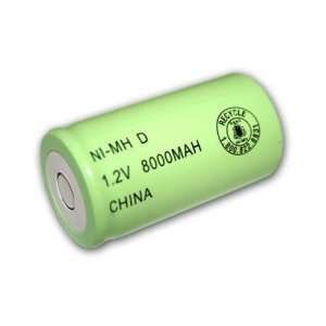  Size Rechargeable Battery 8000mAh NiMH 1.2V Flat Top Cell: Automotive