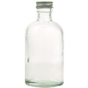  Clear Apothecary Recycled Glass Decorative Bottle With Cap 