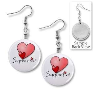  SUPPORTIVE HEARTS Valentines Day Hook Dangle Earrings 