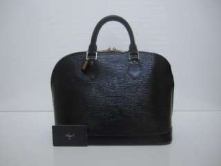   100% Authentic Pre owned Louis Vuitton Epi Alma Handbag   Black  