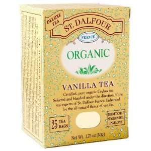   Dalfour  Organic Black Tea, Vanilla, 25 bags: Health & Personal Care