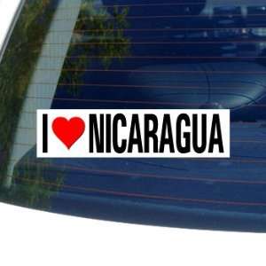  I Love Heart NICARAGUA   Window Bumper Sticker: Automotive