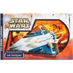   CLONE WARS Army of the Republic Blue JEDI STARFIGHTER Toys & Games