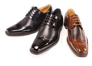 Giorgio Venturi Mens Genuine Leather Dress Shoes Black & Brown All 