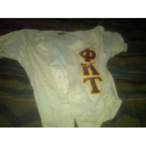  Fraternity Phi Kappa Tau Baseball Jersey Type Shirt RARE Paul Newman