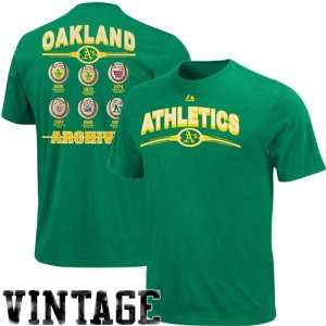   Oakland Athletics Team Archive T Shirt   Green