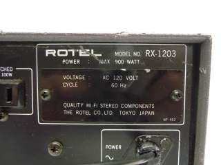 VINTAGE ROTEL RX 1203 120WPC 900W AM FM TUNER STEREO AMP AMPLIFIER 