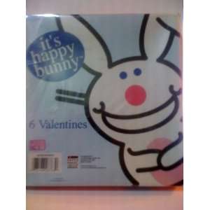  Its Happy Bunny 6 Valentines (2 large cards and 4 small 