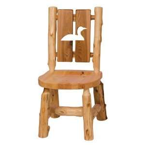   Lodge Additional Traditional Cedar Log Cut Out Side Chair   1616