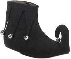 Childs Black Curly Toe Jester Costume Shoes Md 13 1  