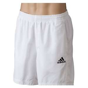  Mens Adidas Competition Short   White/Black   7 inch 