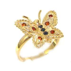  Luxury 9K Yellow Gold Womens Sapphire Fiery Opal & Garnet 