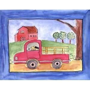  Farm Life   Pickup Truck   Poster by Serena Bowman (14x11 