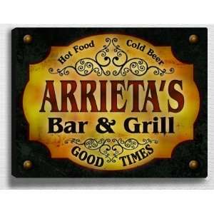  Arrietas Bar & Grill 14 x 11 Collectible Stretched 