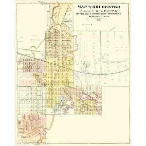  ROCHESTER MINNESOTA (MN/OLMSTEAD COUNTY) MAP 1874
