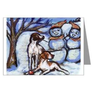 POINTER Xmas snowman design Greeting Cards Packag Art Greeting Cards 