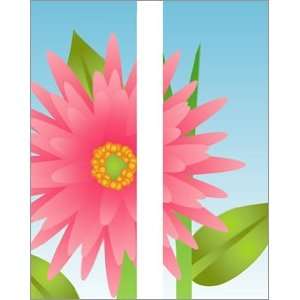   . Seasonal Banner Big Pink Flower Double Sided Design: Home & Kitchen
