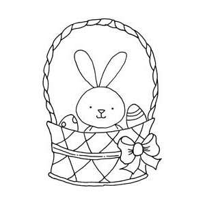  Art Gone Wild Mounted Rubber Stamps Bunny & Egg Basket 