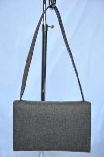 SERGIO ROSSI Wool Embroidered Beaded Bag Handbag  