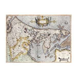  Map of Holland by Rumold Mercator. Size 22.01 inches width 