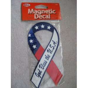   USA Red, White and Blue Support Troops Magnetic Ribbon Everything