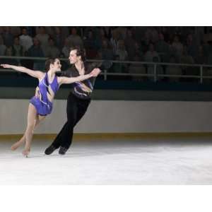 Figure Skating Pair Skating Side By Side in the Killian Position 