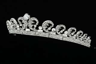   Middleton Royal Wedding CZ Crystal Rhinestone Bridal Crown Tiara V849