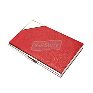 Red Unique Leather Business Card Holder  