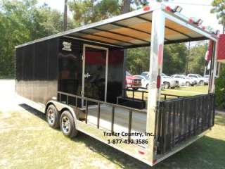   24 Custom Utility Enclosed Cargo Trailer w/ Porch + Ramp  