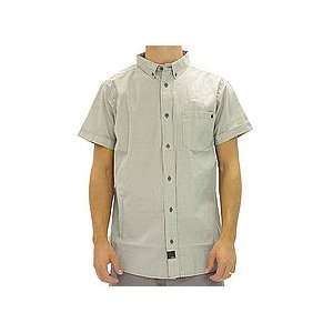  KR3W Winston S/S Striped Woven Shirt (Grey) Large   Wovens 