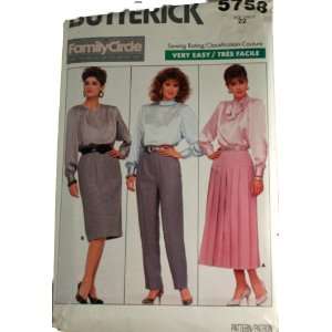   5758 Pattern Misses Skirt and Pants Size 22 Arts, Crafts & Sewing