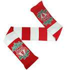 Liverpool FC Official Jacquard Scarf Red & White Bar LFC Liverbird 