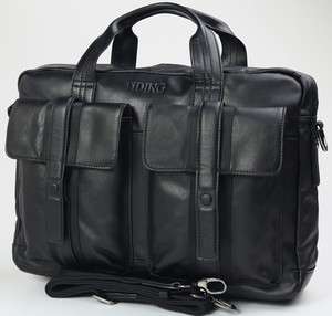 Nappa Leather Mens Briefcase Laptop Bags Messenger Tote  