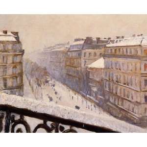    Gustave Caillebotte   24 x 20 inches   Boulevard Haussmann, Snow
