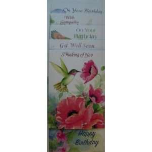  12 Assorted Hummingbird Pop up Greeting Cards with 