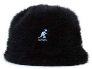 Kangol Furgora BIN Angora Cap Hat Womens Black Fashion Furry 