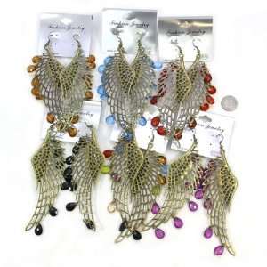 Dozen Special! Wholesale Angel Wings Earrings, Feather 
