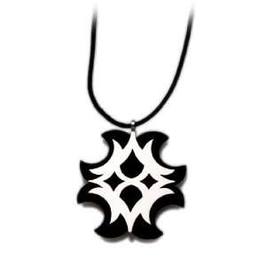 Makuti Ladies Necklace in White Steel, form Flower, line Unique Items 