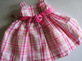 JESSICA ANN New Pink Plaid Pageant Party Easter Dress & Bloomers Girls 