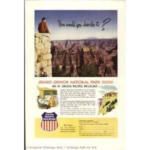  1951 Union Pacific How would you describe it? Vintage Ad 