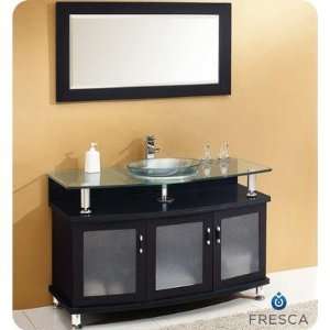 Contento 48 Espresso Modern Bathroom Vanity with Mirror Finish 