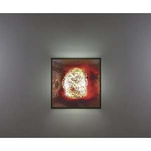 WPT Design FNBig   BZ Bronze F/N Raw Glass Panel Wall Sconce with 