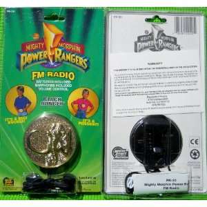   Power Rangers Coin Radio with Headphones Black Ranger Toys & Games