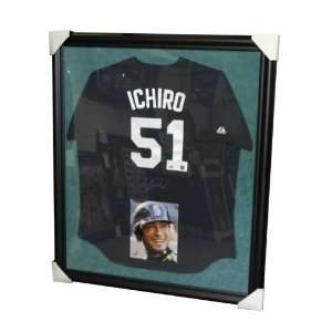 Autograph Ichiro White Jersey Framed. MLB Authenticated 