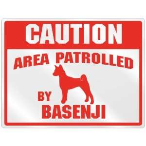 New  Caution  Area Patrolled By Basenji  Parking Sign Dog  